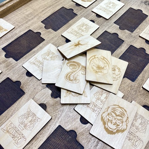 Настольная игра из дерева «Плинко и Мемори» L 2 в 1