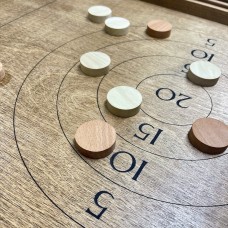 Деревянная игра  «Аэрохоккей и Стрельба по мишени» на 2-х игроков L 2 в 1