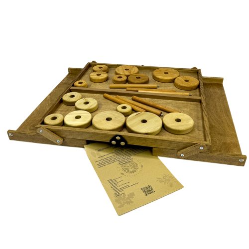 Настольная игра из дерева «Ханойские башни» M