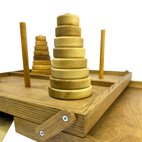 Настольная игра из дерева «Ханойские башни» M