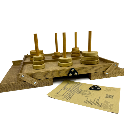 Настольная игра из дерева «Ханойские башни» M