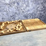 Настольная игра из дерева «Башня из колец и Закрой коробку » 2 в 1