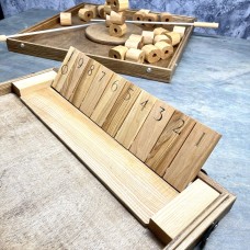 Настольная игра из дерева «Башня из колец и Закрой коробку » 2 в 1