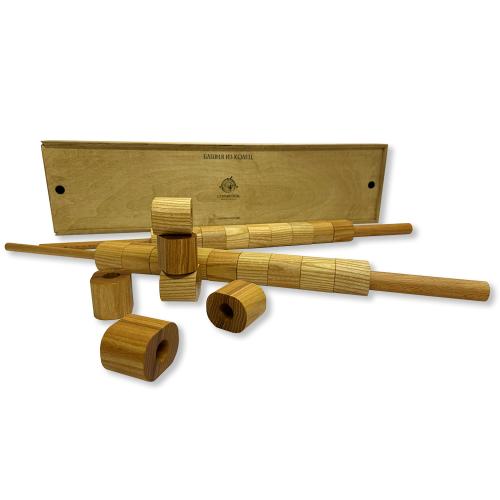 Деревянная игра «Башня из колец Форт Боярд» Лайт в пенале