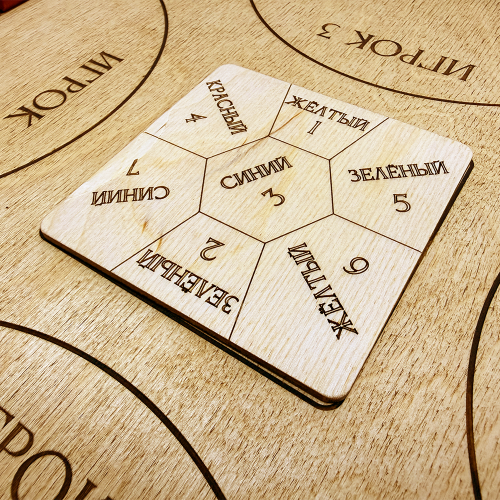Настольная игра из дерева «Цветные кубики» М