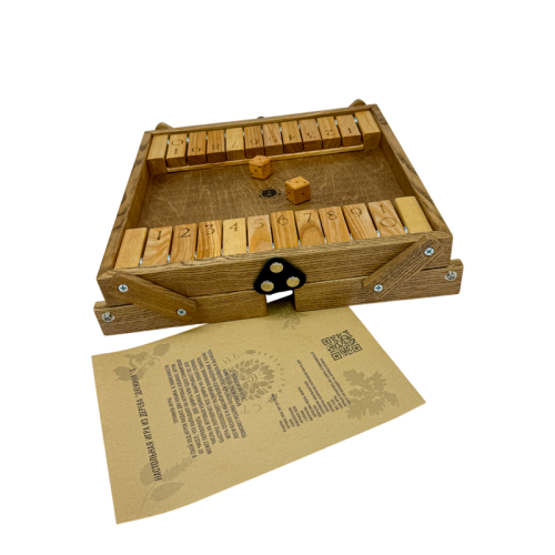 Настольная игра из дерева «Закрой коробку» (Shut The Box) S
