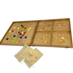 Деревянная игра «Эластик и Стрельба по мишени» на 4-х игроков 2 в 1