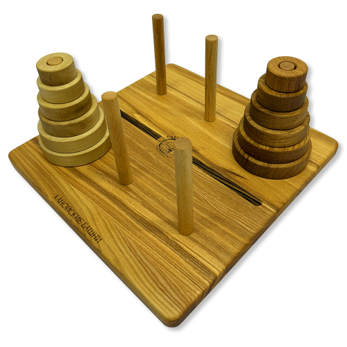 Настольная игра из дерева «Ханойские башни» XS
