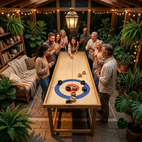 Деревянная игра «Керлинг» XL разборный, с выкручивающимися ногами