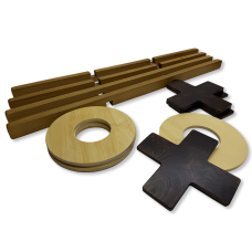 Напольная игра из дерева «Крестики-нолики» XL