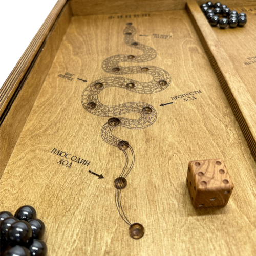 Деревянная игра «Магнитная змейка» в пенале Лайт