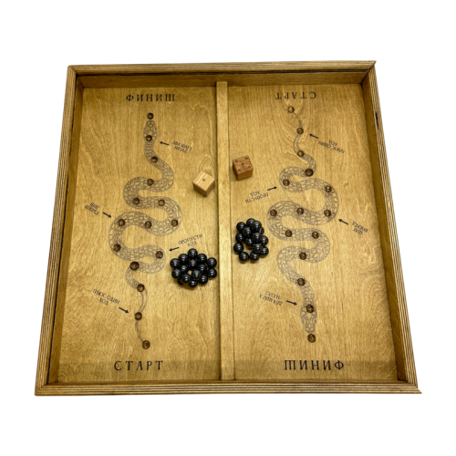 Деревянная игра «Магнитная змейка» в пенале Лайт