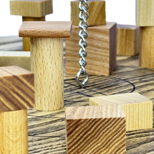 Деревянная игра из «Балансир» с открывающимися крышками Премиум М