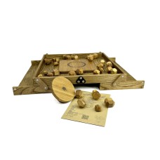 Деревянная игра «Балансирующая Полусфера» с камнями Премиум M 