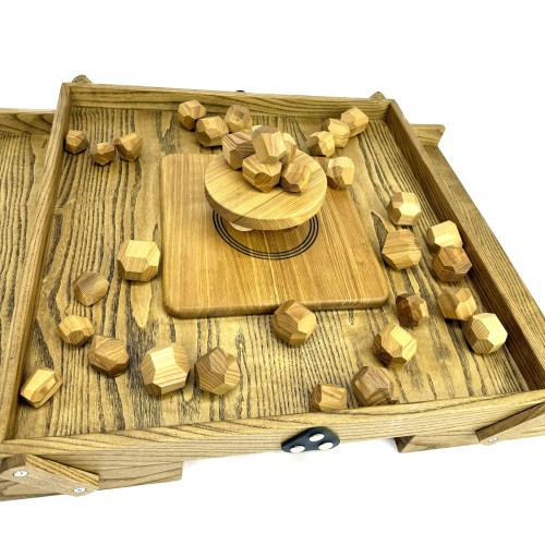 Деревянная игра «Балансирующая Полусфера» с камнями Премиум M 