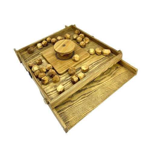 Деревянная игра «Балансирующая Полусфера» с камнями Премиум M 