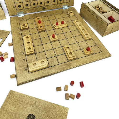 Настольная игра из дерева «Морской бой» M