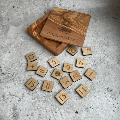 Настольная игра из дерева «Пятнашки» XS