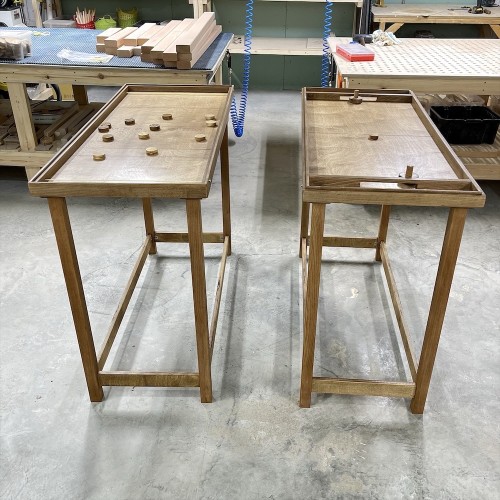 Деревянная игра  «Аэрохоккей и Стрельба по мишени» на 2-х игроков L 2 в 1 с ногами