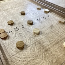 Деревянная игра  «Аэрохоккей и Стрельба по мишени» на 2-х игроков L 2 в 1 с ногами