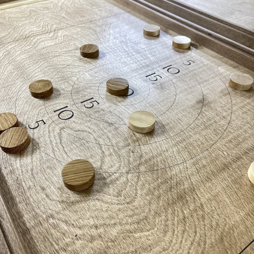 Деревянная игра  «Аэрохоккей и Стрельба по мишени» на 2-х игроков L 2 в 1 с ногами