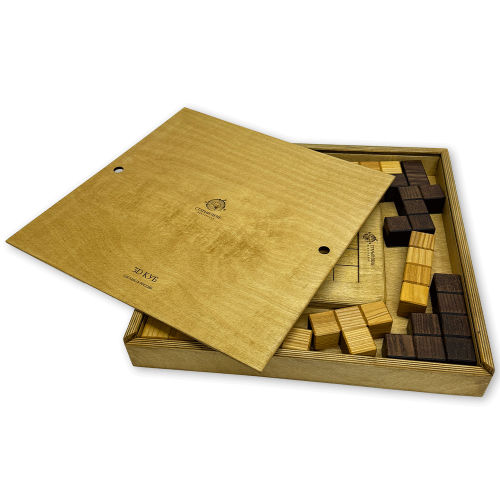 Деревянная головоломка «Тетрис 3D куб» в пенале Лайт