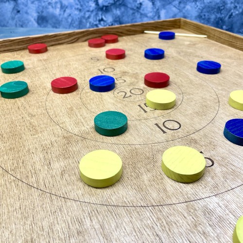 Настольная игра из дерева  «Стрельба по мишени» на 4-х игроков L